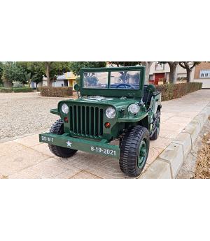 COCHE Jeep MILITAR 24V, Willys, 4X4, FULL OPTION, RC, 3 plazas. LI-JH-101A/24V-KI4